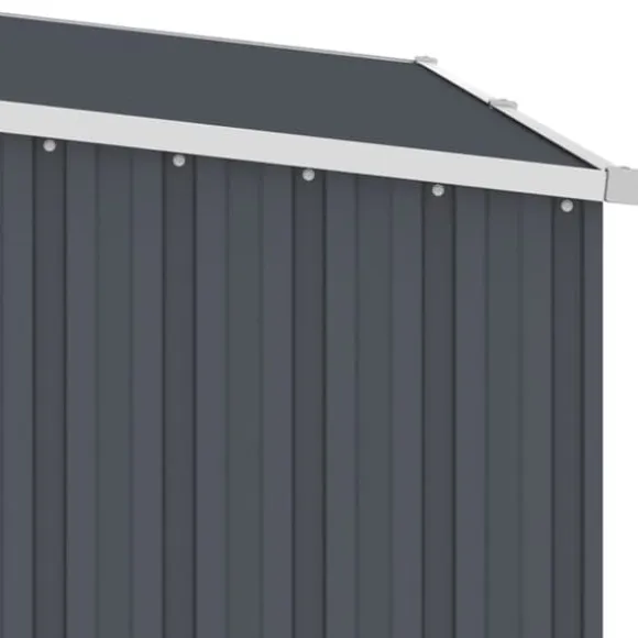 vidaXL brændeskur 245x98x159 cm galvaniseret stål antracitgrå - Skure & Redskabsskure