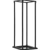 vidaXL brændestativ med bund 37 x 37 x 113 cm sort stål - Brændekurve