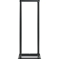 vidaXL brændestativ med bund 37 x 37 x 113 cm sort stål - Brændekurve