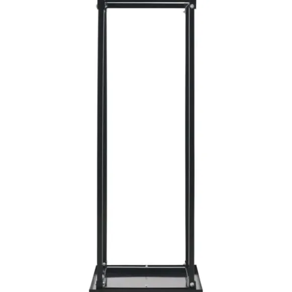 vidaXL brændestativ med bund 37 x 37 x 113 cm sort stål - Brændekurve