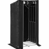 vidaXL Brændestativ med regnslag 100x80x200 cm galvaniseret stål