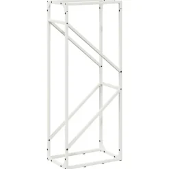 vidaXL brændestativ 40x25x100 cm koldvalset stål hvid