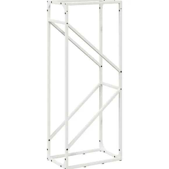 vidaXL brændestativ 40x25x100 cm koldvalset stål hvid