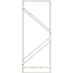 vidaXL brændestativ 40x25x100 cm koldvalset stål hvid