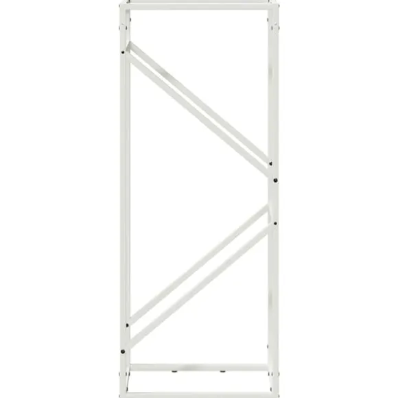 vidaXL brændestativ 40x25x100 cm koldvalset stål hvid