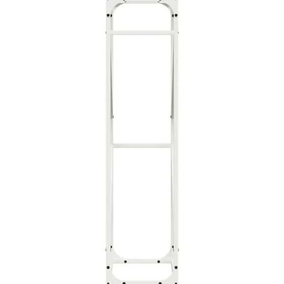 vidaXL brændestativ 40x25x100 cm koldvalset stål hvid