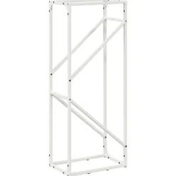 vidaXL brændestativ 40x25x100 cm koldvalset stål hvid
