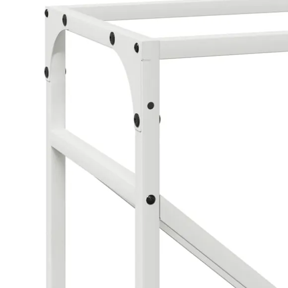 vidaXL brændestativ 40x25x100 cm koldvalset stål hvid