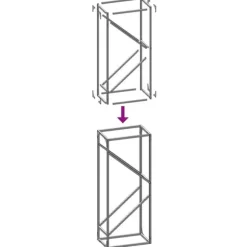 vidaXL brændestativ 40x25x100 cm koldvalset stål hvid