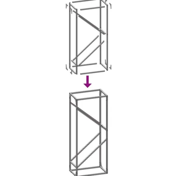 vidaXL brændestativ 40x25x100 cm koldvalset stål hvid
