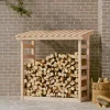 vidaXL brændestativ 108x64,5x110 cm massivt fyrretræ - Brændekurve – tilbehør