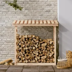 vidaXL brændestativ 108x64,5x110 cm massivt fyrretræ - Brændekurve – tilbehør