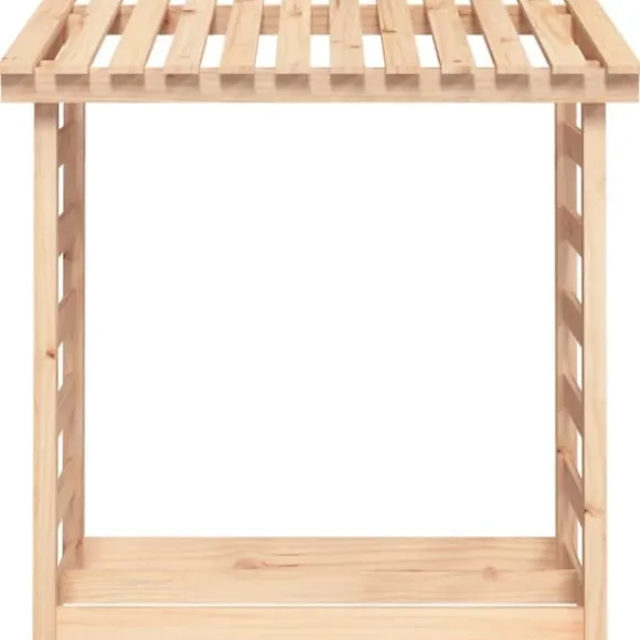 vidaXL brændestativ 108x64,5x110 cm massivt fyrretræ - Brændekurve – tilbehør