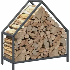vidaXL brændestativ 60x25x60 cm koldvalset stål antracitgrå