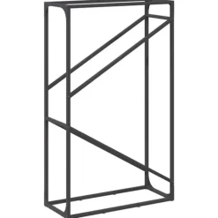 vidaXL brændestativ 60x25x100 cm koldvalset stål sort