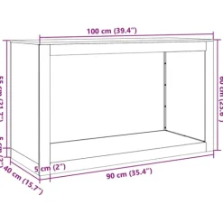 vidaXL brændestativ 100x40x60 cm rustfrit stål