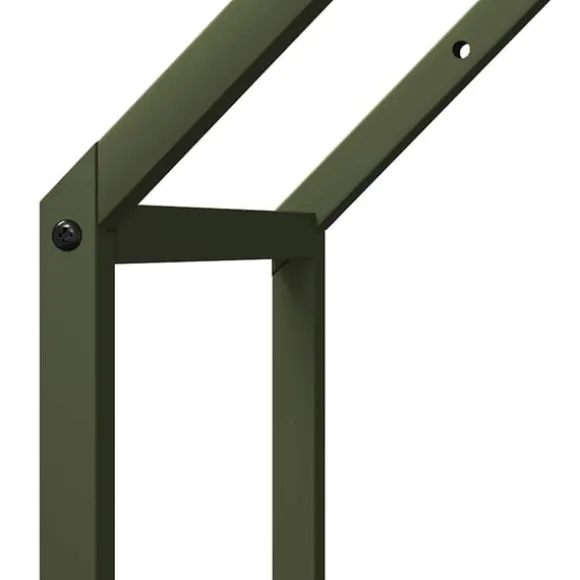vidaXL brændestativ 40x25x60 cm koldvalset stål olivengrøn