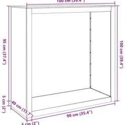 vidaXL brændestativ 100x40x100 cm stål grøn