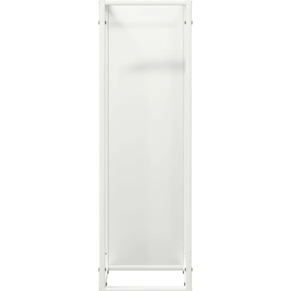 vidaXL brændestativ 25x25x80 cm koldvalset stål hvid