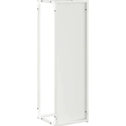 vidaXL brændestativ 25x25x80 cm koldvalset stål hvid