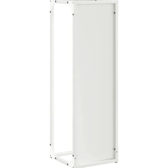 vidaXL brændestativ 25x25x80 cm koldvalset stål hvid
