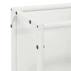 vidaXL brændestativ 25x25x80 cm koldvalset stål hvid