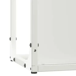vidaXL brændestativ 25x25x80 cm koldvalset stål hvid