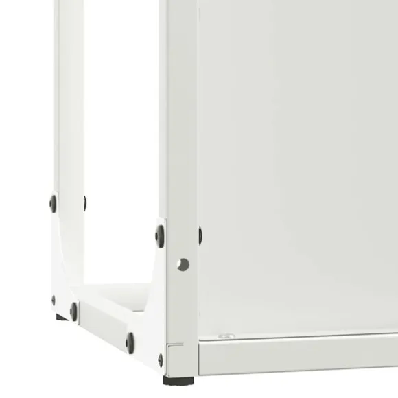 vidaXL brændestativ 25x25x80 cm koldvalset stål hvid
