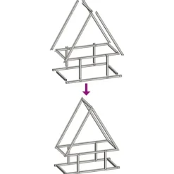 vidaXL brændestativ 50x25x60 cm koldvalset stål antracitgrå
