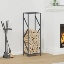 vidaXL brændestativ 34x25x100 cm koldvalset stål antracitgrå
