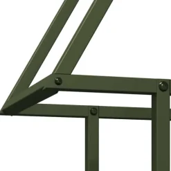 vidaXL brændestativ 50x25x60 cm koldvalset stål olivengrøn
