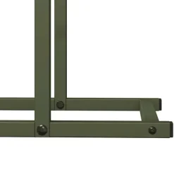 vidaXL brændestativ 50x25x60 cm koldvalset stål olivengrøn