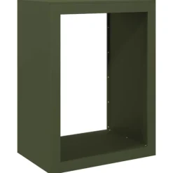 vidaXL brændestativ 60x40x80 cm stål grøn