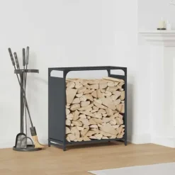 vidaXL brændestativ 60x28x65 cm koldvalset stål antracitgrå