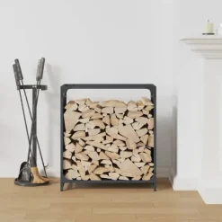 vidaXL brændestativ 60x28x65 cm koldvalset stål antracitgrå
