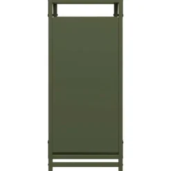 vidaXL brændestativ 44x28x65 cm koldvalset stål olivengrøn