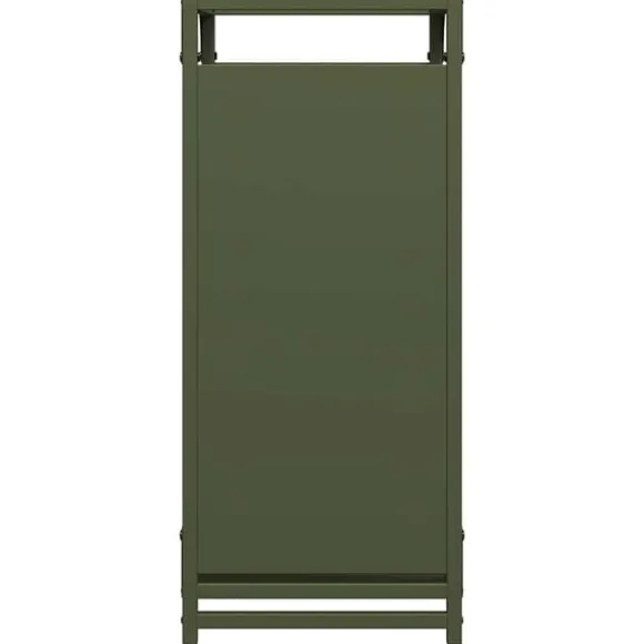 vidaXL brændestativ 44x28x65 cm koldvalset stål olivengrøn