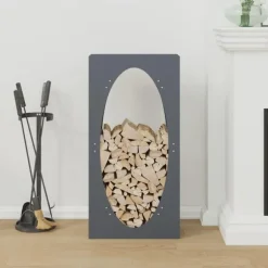 vidaXL brændestativ 50x23x100 cm koldvalset stål antracitgrå