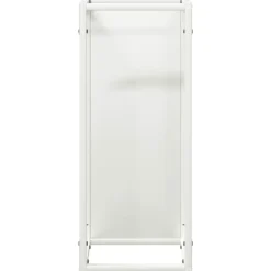 vidaXL brændestativ 25x25x60 cm koldvalset stål hvid