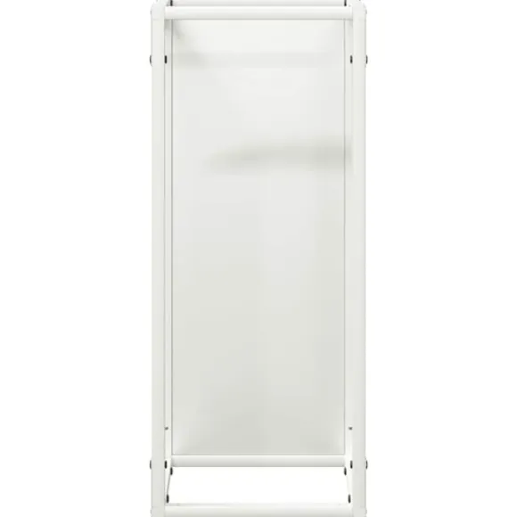 vidaXL brændestativ 25x25x60 cm koldvalset stål hvid