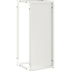 vidaXL brændestativ 25x25x60 cm koldvalset stål hvid