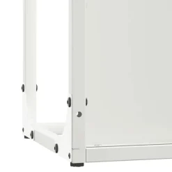vidaXL brændestativ 25x25x60 cm koldvalset stål hvid