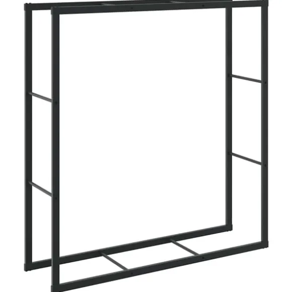 vidaXL brændestativ 110x30x116 cm stål sort