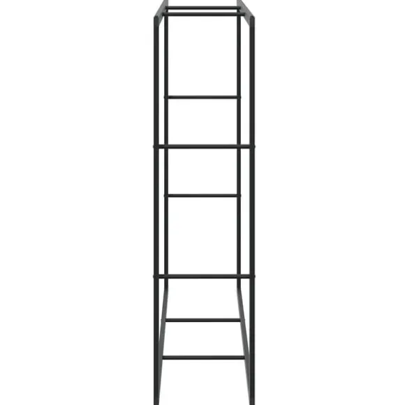 vidaXL brændestativ 110x30x116 cm stål sort