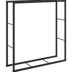 vidaXL brændestativ 110x30x116 cm stål sort