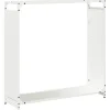 vidaXL brændestativ 90x28x90 cm koldvalset stål hvid