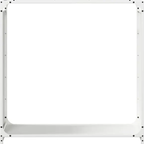 vidaXL brændestativ 90x28x90 cm koldvalset stål hvid