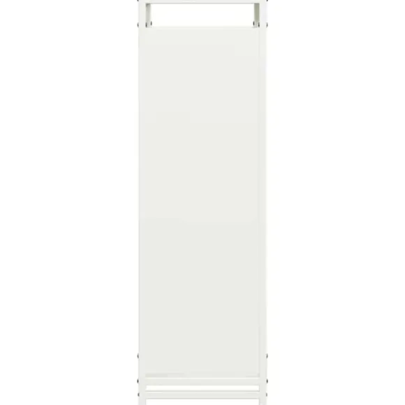 vidaXL brændestativ 90x28x90 cm koldvalset stål hvid