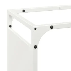 vidaXL brændestativ 90x28x90 cm koldvalset stål hvid