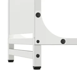 vidaXL brændestativ 90x28x90 cm koldvalset stål hvid